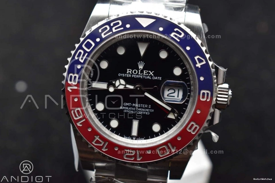 126719 VR3285 Best Blue Bracelet Gold BLRO 866 Factory Gain Edition Oyster on Weight II 1:1 CHS RelaxedFit Dial Master GMT 1008